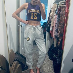 Rowing Blazers X NBA Lakers Sweatpants, Unisex Small & NEW Lakers Crop Tank XS!
